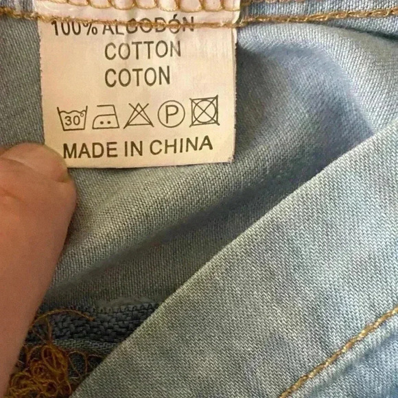 💥Vintage Vibe Denim Jumper Zip Up Dress L - Picture 9 of 10